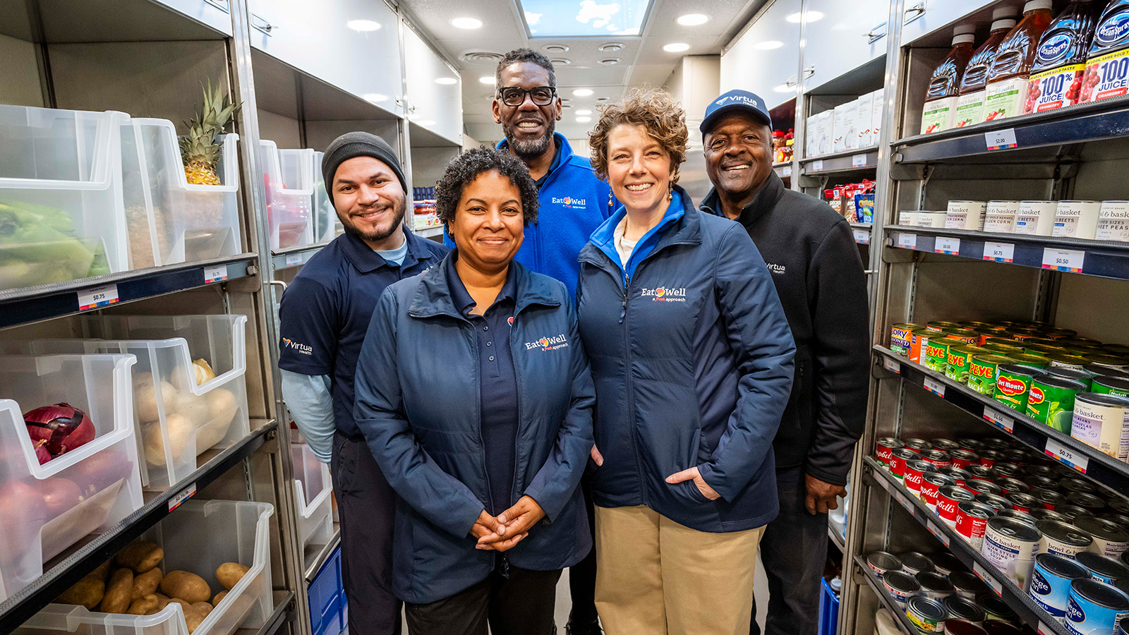 EatWell Mobile Grocery Store Staff is pictured inside the mobile store