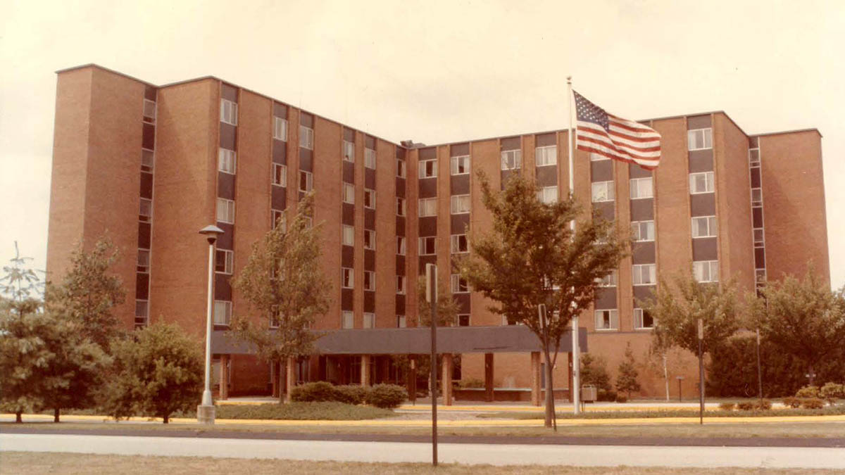 West Jersey Hospital - Eastern Division building exterior circa 1970s