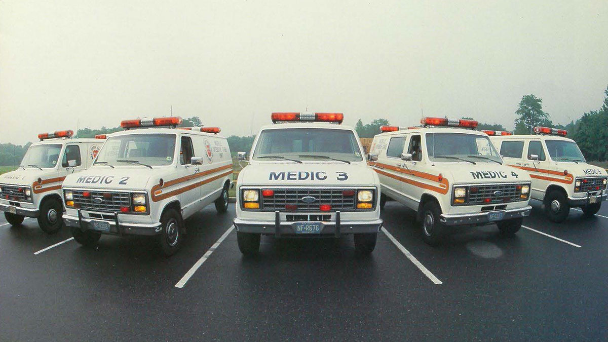 West Jersey Hospital fleet of mobile intensive care unit vehicles, circa late 1970s or early 1980s
