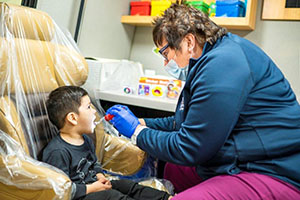 Pediatric Mobile Services dental visit