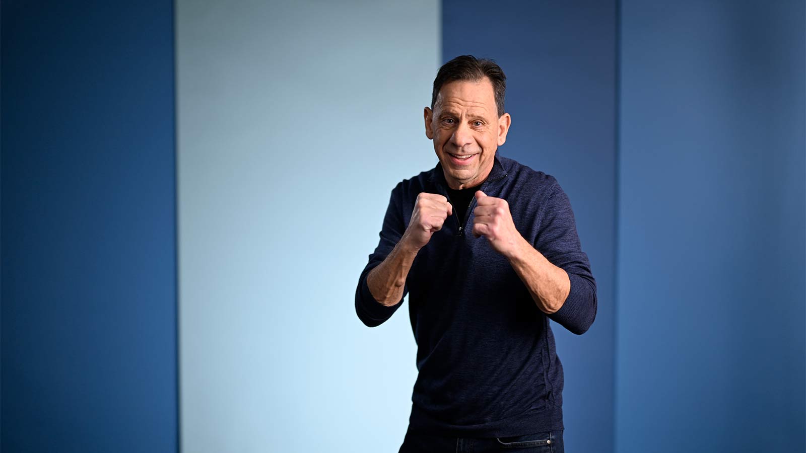 Man making boxing motions