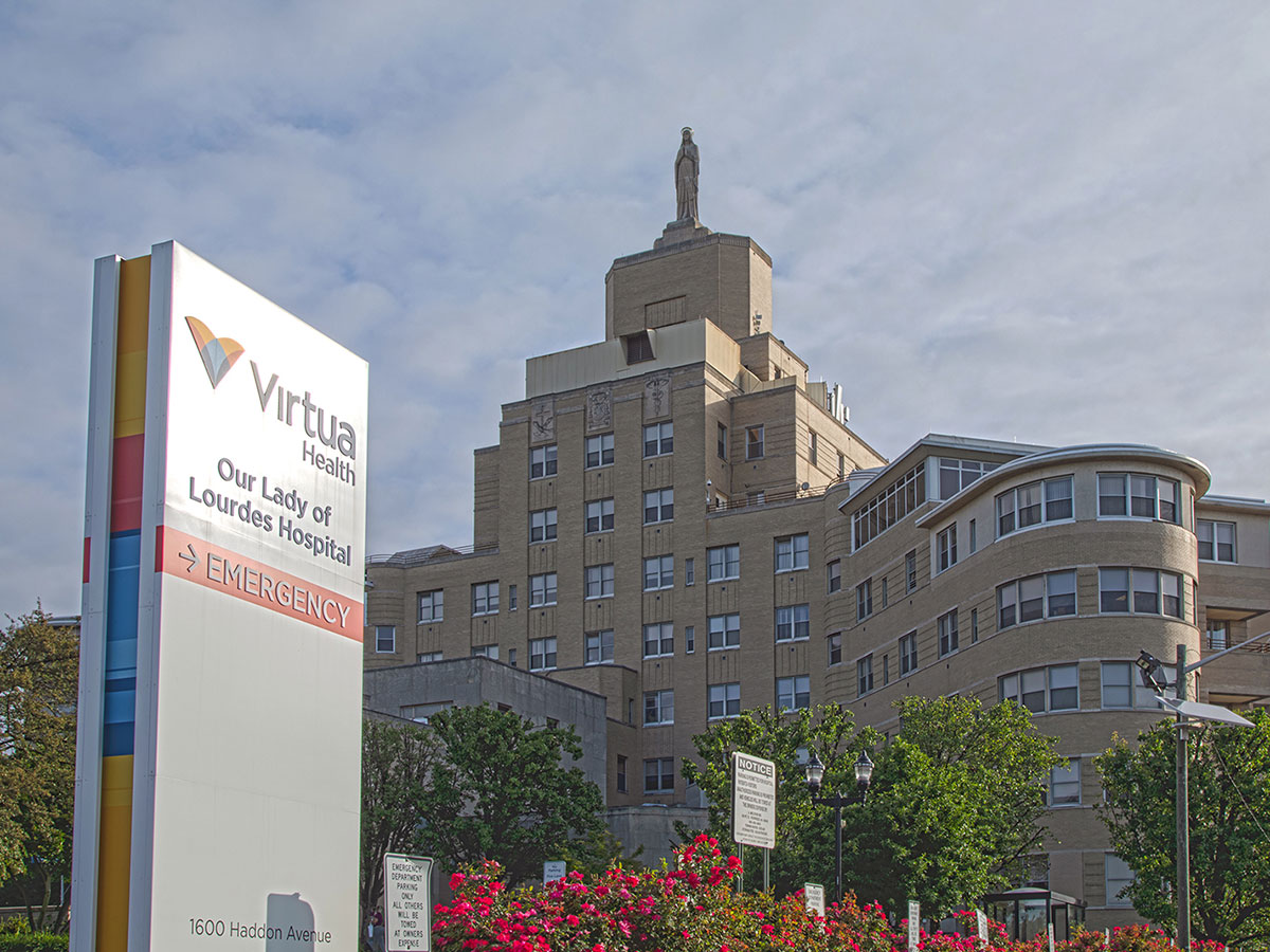 Virtua Our Lady of Lourdes Hospital exterior of building