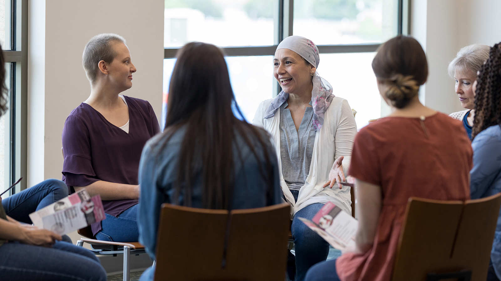 A group discussing.