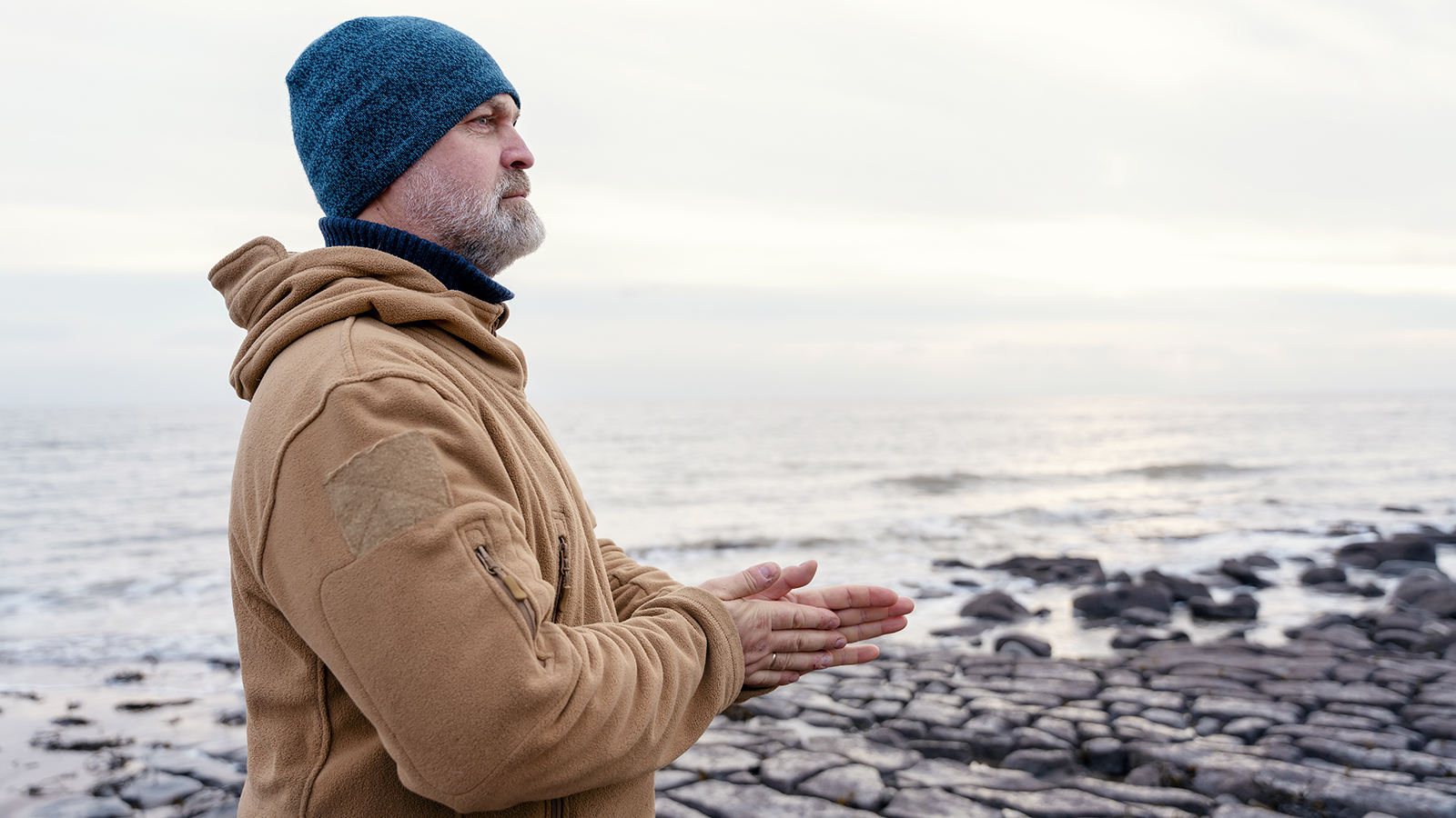 A man by the water.